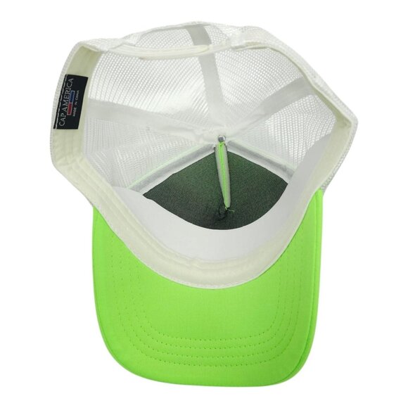 Nintendo Logo Mesh Snapback Cap Trucker Baseball Foam Hat NES Neon Green NEW - Picture 5 of 13